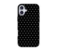 Casely iPhone 16 Case | On The Dot | Black Polka Dot | Compatible with MagSafe | Bold Protective Design