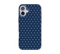 Casely iPhone 16 Case | On The Dot | Navy Polka Dot | Compatible with MagSafe | Classic Ultra Slim Design