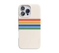 Casely iPhone 16 Pro Case | Totally Groovy | Rainbow Stripes Color Block | Compatible with MagSafe | Classic Ultra Slim Design