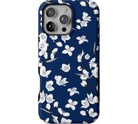 Casely iPhone 16 Pro Max Case | Floral Forest | Navy Cherry Blossom | Compatible with MagSafe | Bold Protective Design