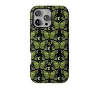 Casely iPhone 16 Pro Max Case | Mystic Moths | Green Twilight | Compatible with MagSafe | Bold Protective Design