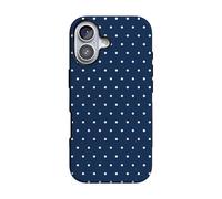 Casely iPhone 17 Case | On The Dot | Navy Polka Dot | Compatible with MagSafe | Bold Protective Design