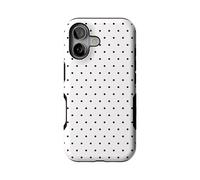 Casely iPhone 17 Case | White Polka Dot | On the Dot | Bold Protective Design | MagSafe Compatible Design