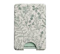 Casely MagWallet | Slim Wallet Card Holder | Compatible with MagSafe | Soft-Touch Hard Silicone | Holds Up to 3 Cards, Sage Garden | Green Floral, Minimalist