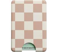 Casely MagWallet | Slim Wallet Card Holder | Compatible with MagSafe | Soft-Touch Hard Silicone | Holds Up to 3 Cards, Fit Check | Neutral Checkerboard, Minimalist