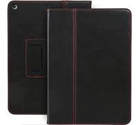 Casemade Real Leather Case Compatible with iPad 9.7” 5th/6th Gen (2017/2018) - Full-Grain Leather Cover, Auto Sleep/Wake, Dual Stand Position (Black)
