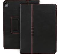 Casemade Real Leather Case Compatible with iPad Air 11-inch M3 (2025) / M2 (2024), iPad Air 5th/4th Generation 10.9'' - Full-Grain Leather Cover, Auto Sleep/Wake, Dual Stand Position (Black)