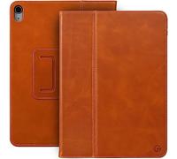 Casemade Real Leather Case Compatible with iPad iPad Air 11-inch M4/M3/M2 (2026/2025/2024), iPad Air 5th/4th Generation 10.9'' - Full-Grain Leather Cover, Auto Sleep/Wake, Dual Stand Position (Tan)