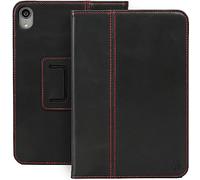 Casemade Real Leather Case Compatible with iPad Mini 7 (A17 Pro) / 6th Gen (2021) - Full-Grain Leather Cover, Auto Sleep/Wake, Dual Stand Position (Black)