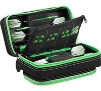 Casemaster by GLD Products Plazma Pro Black and Trimed Dart Case with Phone Pocket, Green Trim