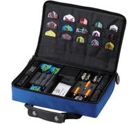 Casemaster Classic Nylon Dart Carrying Case For Steel and Soft Tip Darts, Holds 12 Darts Numerous Other Accessories via Generous Storage Pockets, Tubes and Boxes