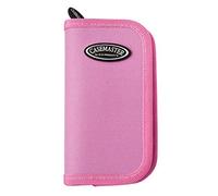 Casemaster Deluxe Nylon Dart Case for Steel and Soft Tip Darts, Holds 6 Darts and Features 8 Pockets for Accessories Like Flights, Shafts and Tips, Pink
