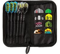 Casemaster Deluxe Nylon Dart Case for Steel and Soft Tip Darts, Holds 6 Darts and Features 8 Pockets for Accessories Like Flights, Shafts and Tips