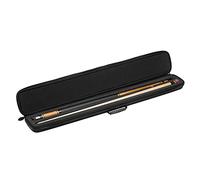 Casemaster Parallax Billiard/Pool Cue Case 600D Oxford Heavyweight Polyester Fabric and Padded Interior, Holds 1 Complete 2-Piece Cue (1 Butt/1 Shaft), Black with Black Trim