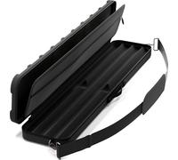 Casemaster Parallax Guard 2x2 Billiard/Pool Cue Case, 600D Oxford Heavyweight Polyester Fabric and Padded Interior, Holds 2 Complete 2-Piece Cues (2 Butts/2 Shafts), Black with Black Trim