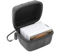 CASEMATIX Card Case Box for Up to 200 Cards - Hard Shell Playing Card Deck Box with Non-Scratch Fabrics and Metal Carabiner Compatible with Magic The Gathering and Other TCGs, Case Only