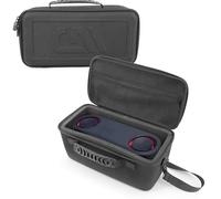 CASEMATIX Carry Case Compatible with LG xboom Bounce by will.i.am Portable Bluetooth Speaker and Small Charging Audio Accessories - Includes Case Only with Adjustable Carrying Strap and Rubber Handle