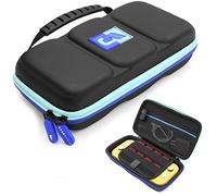 CASEMATIX Carrying Case for Nintendo Switch Lite with 8 Game Slots, Non-Scratch Divider for Screen Protection, Accessory Storage and Comfortable Handle, Hard Shell Switch Lite Carrying Case for Travel