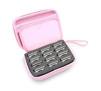 CASEMATIX Clipper Guard Holder with 12 Clipper Blade Case Slots Compatible with Oster Clippers, Andis Clipper Blades, BaBylissPRO Blades, Wahl Blades with Metal Blade Holder Top Pocket - Case Only