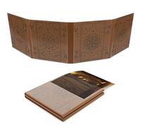 CASEMATIX Double-Sided DM Screen - Faux Leather GM Screen with 8 Pockets, Folding Dungeon Master Screen with Outward-Facing Sleeves for Artwork & Reference Sheets (Inserts Not Included)