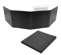CASEMATIX Dungeon Master Screen for D&D - 4-Panel Folding DM Screen, Faux Leather GM Screen with Wet-Erase Transparent Pockets for Tabletop RPGs (Inserts Not Included)