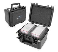 CASEMATIX Graded Card Case - Holds 40 BGS/PSA Slabs or 150 Top Loader Cards, Waterproof Sports Trading Card Storage Box with Dividers for Collectors