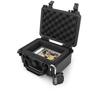 CASEMATIX Graded Card Case Storage Box for Sports Cards Compatible with 8 BGS, 13 FGS or 11 GMA PSA Graded Trading Card Slabs and More Collectible Cards - Airtight, Waterproof and Includes Padlock