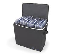 CASEMATIX Graded Comic Book Storage Bin - Protective Organizer Case Fits 28 CGC Graded Comics, Pro Collector Edition with 3 Internal Dividers, Built-In Zipper, Carry Handles & Stackable Design