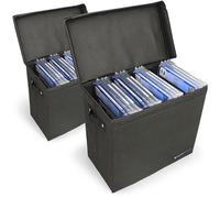 CASEMATIX Graded Comic Book Storage Case Fits up to 28 CGC Graded Comics, Lightweight Comic Book Bin with Three Removable Comic Book Box Partitions (2 Pack)