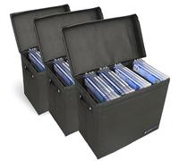 CASEMATIX Graded Comic Book Storage Case Fits up to 28 CGC Graded Comics, Lightweight Comic Book Bin with Three Removable Comic Book Box Partitions (3 Pack)