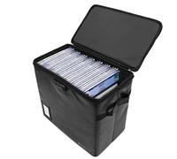 CASEMATIX Graded Comic Storage Fits 30 Comics, Hard Shell Fire-Resistant Bin with Three Internal Box Dividers, Zipper Lock