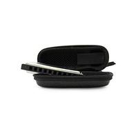 CASEMATIX Harmonica Carrying Case Fits One Hohner Harmonica, Lee Oskar Harmonica, Marine Band Harmonica, Swan Harmonica and More with Microfiber Cloth