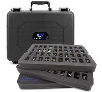 CASEMATIX Miniature Carrying Case, 80 Slot Miniature Storage Box with Customizable Foam Organizer, Hard Shell Figurine Case for Warhammer 40K, Dungeons & Dragons DnD, Tabletop Wargames