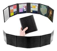 CASEMATIX Miniature DM Screen - 6-Panel Faux Leather Dungeon Master Screen for DnD & TTRPGs, Compact Low-Profile Design for Better Player Connection & Immersive RPG Sessions