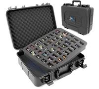 CASEMATIX Miniature Storage Case with Hard Shell & Customizable Foam - Travel Case Compatible with Warhammer 40K, DND, RPG Miniatures, Large Units, Vehicles & Tabletop Figures