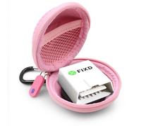 CASEMATIX OBD Carry Case Compatible with FIXD OBD2 Bluetooth Car Diagnostic Tool for Auto Car Health Monitor Device, Pink - Case Only