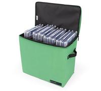 CASEMATIX Premium Graded Comic Book Storage Case - Hard Shell Organizer Fits 28 CGC Graded Comics - Upgraded Materials, Reinforced Frame, Zipper, Removable Dividers for Secure Archival Protection