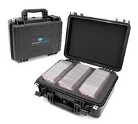 CASEMATIX Pro Edition Graded Card Case - Holds 100 BGS & PSA Graded Sports Trading Cards, Waterproof Slab Storage Box with Precision-Cut Foam Dividers for Collectors