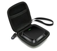 CASEMATIX Protective Travel Case Compatible with Wireless Android Auto and Wireless CarPlay Adapters Up to 3" x 3" Sizing - Hard Shell Carrier with Wrist Strap and Reinforced Zipper