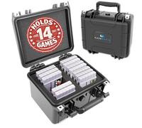 CASEMATIX SNES Game Storage Case Fits 16 SNES Cartridges - Waterproof Hard Shell SNES Game Case with Custom Foam Dividers, Portable SNES Game Holder for Secure SNES Storage