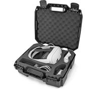 CASEMATIX Travel Case Compatible with Meta Quest 3 Elite Strap Bundle and Oculus Quest VR Gaming Headset & Accessories, Impact Resistant Shell and Precision Cut Shock Absorbing Foam Protects Meta 3