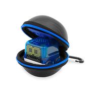 CASEMATIX Travel Case Compatible with Novie Robot Interactive Smart Robot - Protective Robot Toy Carry Case with Hard Shell Construction and Metal Travel Carabiner (Black/Blue)