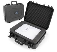 CASEMATIX Travel Case Compatible With Starlink Mini Dish, Mount, Cables, Power Supply & More - Impact Resistant Hard Case With Foam and Professionally Cut Dual Trays For Dish and Starlink Accessories