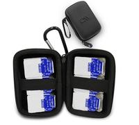 CASEMATIX Travel Case for Contact Lenses - Compact Dual-Sided Storage Case Holds 12 Daily Disposable Contacts with Clip-On Carabiner