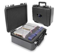 CASEMATIX Waterproof Graded Card Storage Box - Holds 40 PSA, BGS & CSG Sports Trading Cards - IPX7 Protective Case for Slabs, Top Loaders & One-Touch Cards