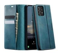 CaseMe Mobile Phone Case for Samsung Galaxy A52S 5G Premium Leather with RFID Protective Flip Case Magnetic Card Slot Stand Function Foldable Flip Case for Galaxy A52S/A52 4G 5G - Teal Green