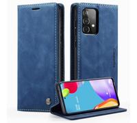CaseMe Mobile Phone Case for Samsung Galaxy A53 5G Premium Leather Folding Flip Case Magnetic Card Slot Stand Function Protective Case for Samsung Galaxy A53 5G - Blue