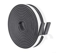 Casement Door Sealing Strip for Sound Insulation Windproof Hydrophobic Sponge Weatherstrip - 1.5 Cm X 2 M Plus 3 Cm X 2 M Black Foam Sealant Tape for and Doors(Black 1.5CM 2 Rolls)