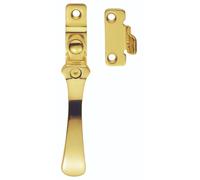 Casement Fastener Durable Metal Hardware for Secure Window Closure in Residential and Commercial Use (Polished Brass, Locking)
