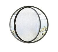 Casement Window Aluminum Rotating Round Window, 15-48 Inches Household Porthole with 5mm Thick Tempered Glass Replacement Pivot Casement Window for Indoor Ventilation(Black,20 in/50.8 cm)